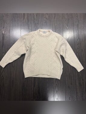 Sunday Best Cream Cable Knit Sweater | Cozy Chunky Knit | Size 2XS